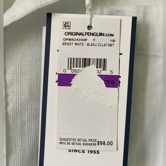 Original Penguin Crisp White Button Down Shirt size-XXL - Picture 2 of 9